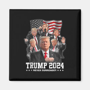 Donald J Trump 2024 Aldrig Surrender Magnet