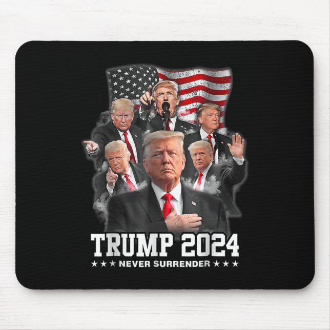 Donald J Trump 2024 Aldrig Surrender Musmatta (Framsidan)