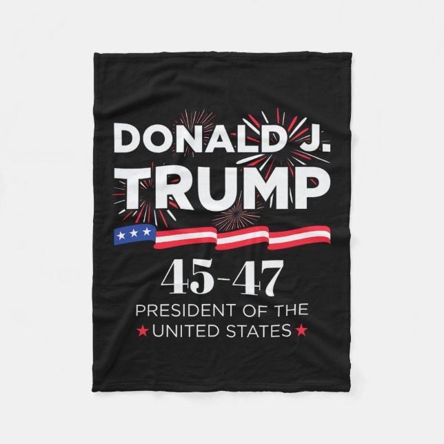 Donald J. Trump 45 47 President Inauguration Day 2 Fleecefilt (Framsidan)