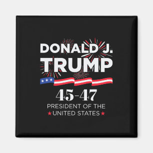 Donald J. Trump 45 47 President Invigning Dag 2 Magnet