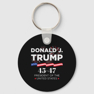 Donald J. Trump 45 47 President Invigning Dag 2 Nyckelring