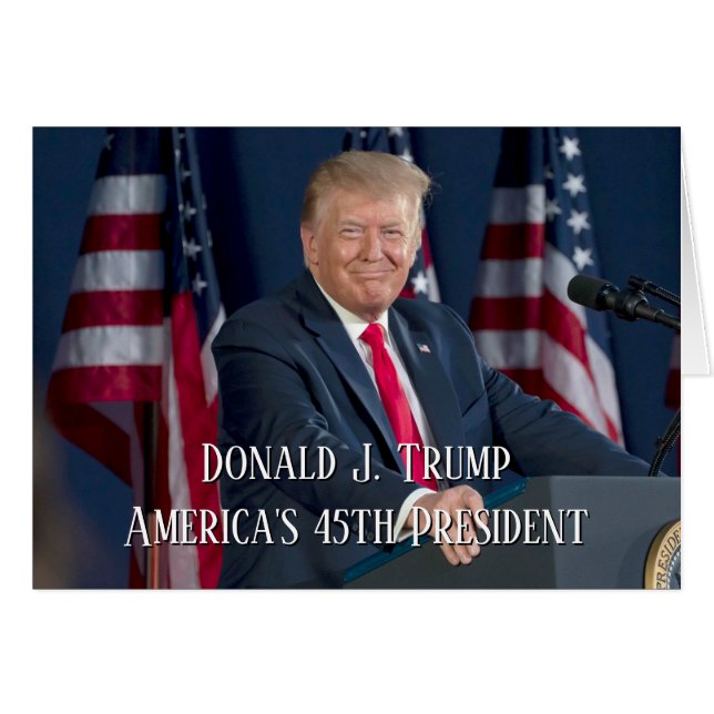 Donald J. Trump 45:e presidenten Keepsaké OBS Kort (Framsidan Horizontal)