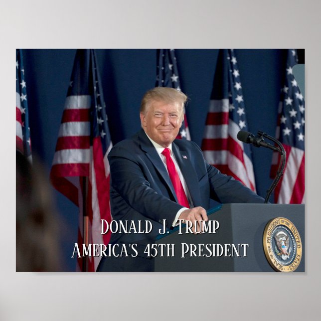 Donald J. Trump 45:e presidenten Keepsaké Poster (Framsidan)