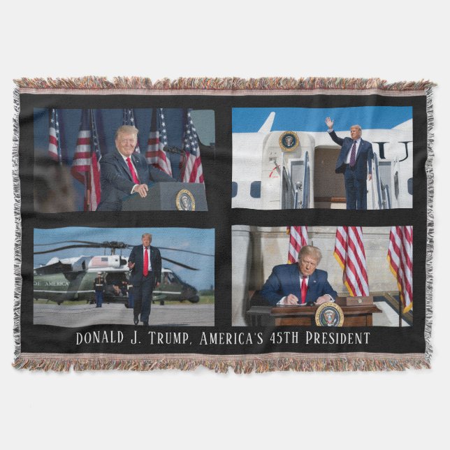 Donald J. Trump 45:e presidenten Photo Keepsak Filt (Framsidan)