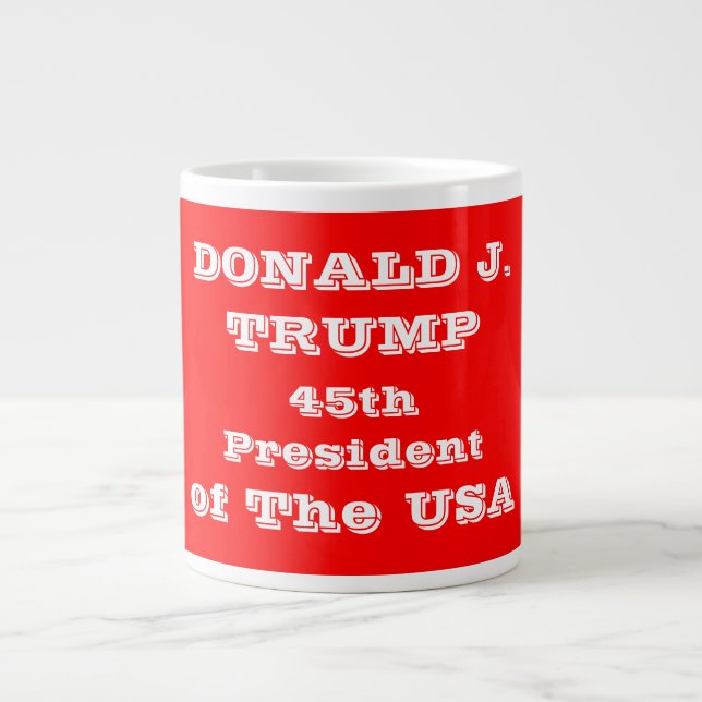 Donald J. Trump 45:e USA:s president Jumbo Mugg (Framsidan)