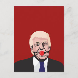 Donald J. Trump med röd gag - DIY Vykort