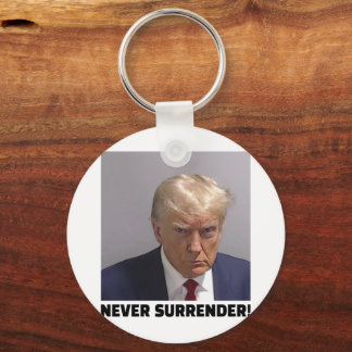 Donald J Trump Mugg Shot - Aldrig överender Long S Nyckelring