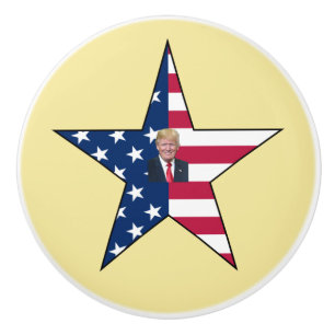 Donald J. Trump~ President~ US Flagga~ Star ~ MAGA Knopp