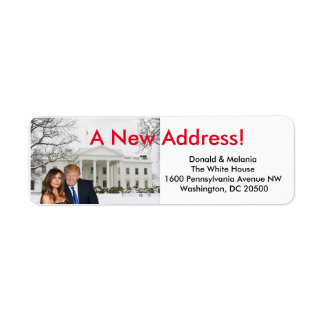 Donald & Melania: ny adress Returadress Etikett