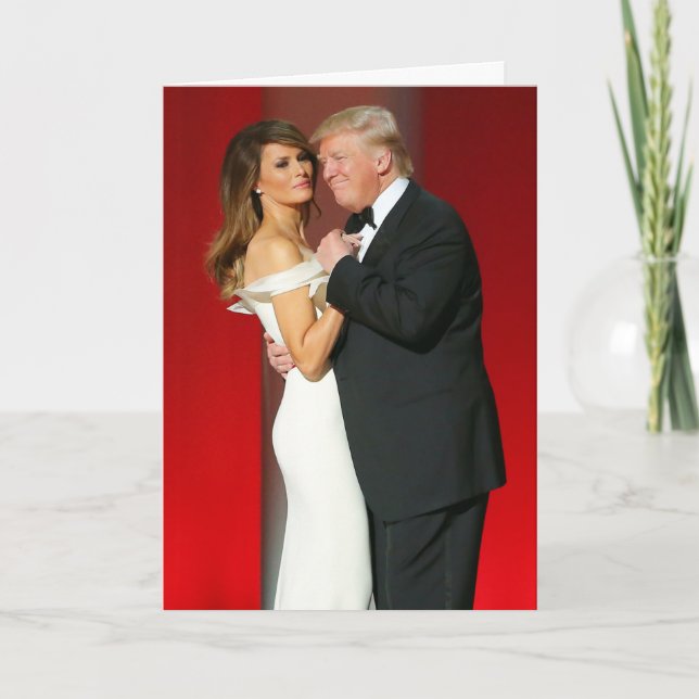 Donald & Melania trumf & frihetbollen Kort (Framsida)