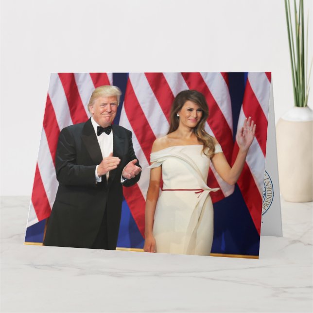 Donald & Melania trumf på invigningen Kort (Framsida)