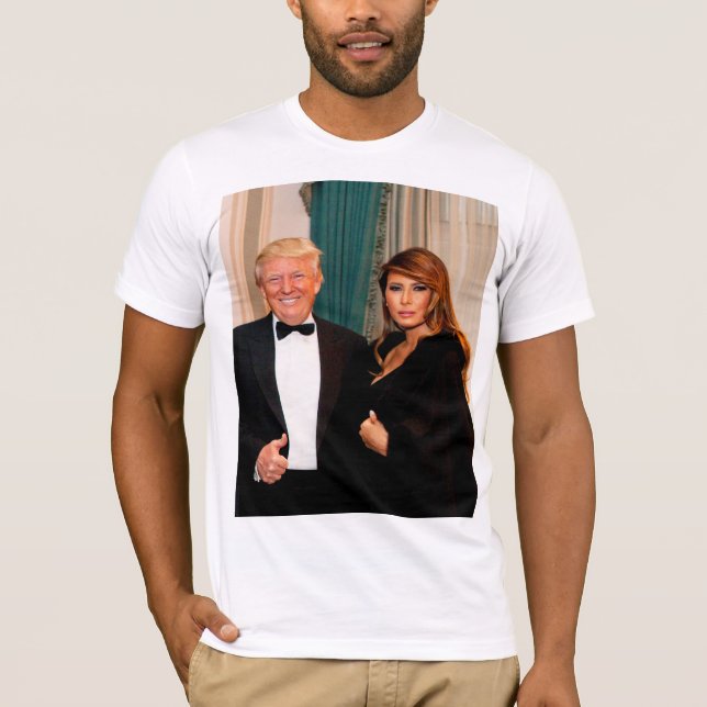 Donald & Melania trumf T Shirt (Framsida)