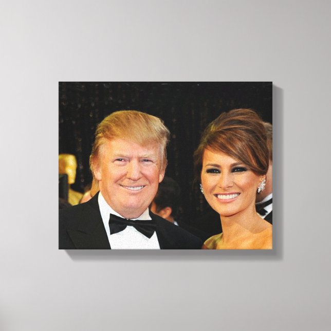 DONALD & MELANIA TRUMP CANVASTRYCK (Framsida)