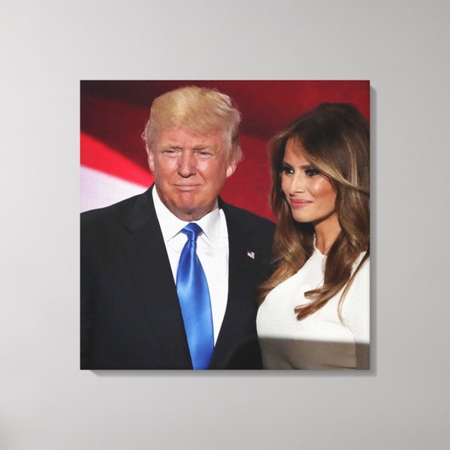 DONALD & MELANIA TRUMP CANVASTRYCK (Framsida)