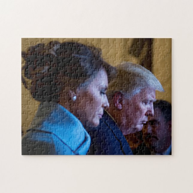 Donald & Melania Trump - invigningsdagen Pussel (Horisontell)