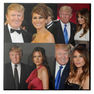 DONALD & MELANIA TRUMP KAKELPLATTA