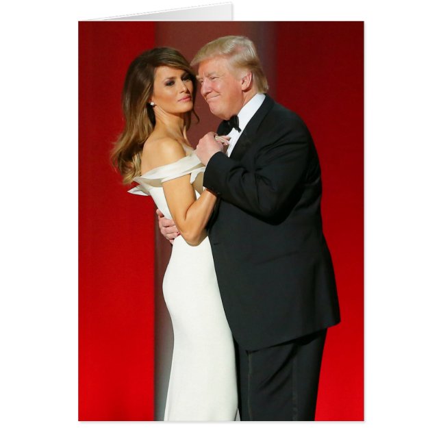 Donald & Melania Trump & Liberty Boll Hälsningskort (Framsidan)