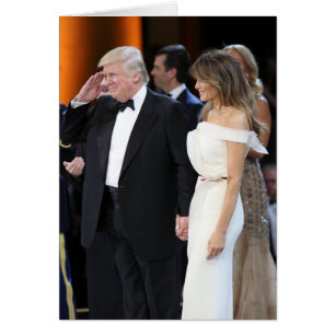 Donald & Melania Trump på invigningsdagen Hälsningskort