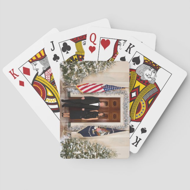 Donald & Melania Trump's jul White House Casinokort (Baksidan)