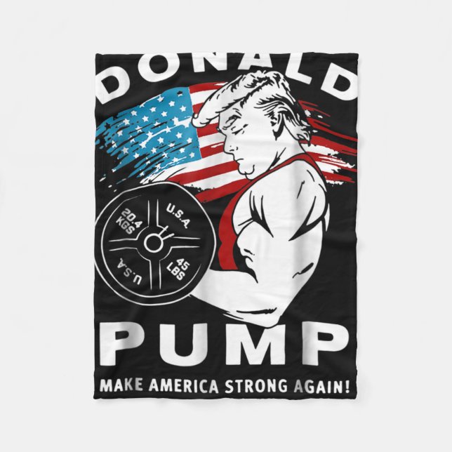 Donald Pump gör Amerika starkare igen Fleecefilt (Framsidan)