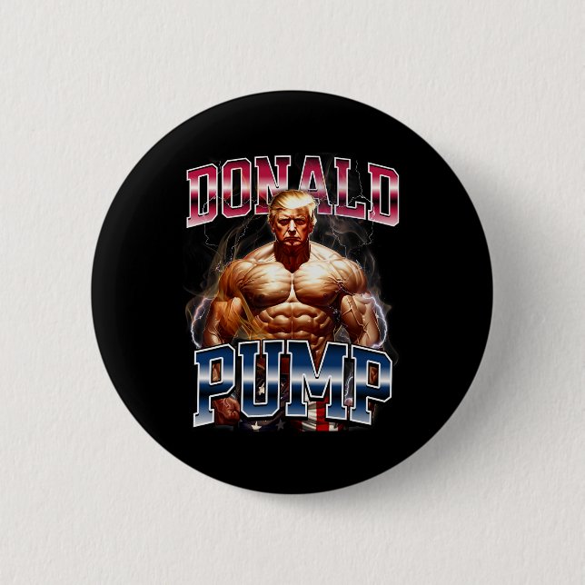 Donald Pump Meme Funny Knapp (Framsida)