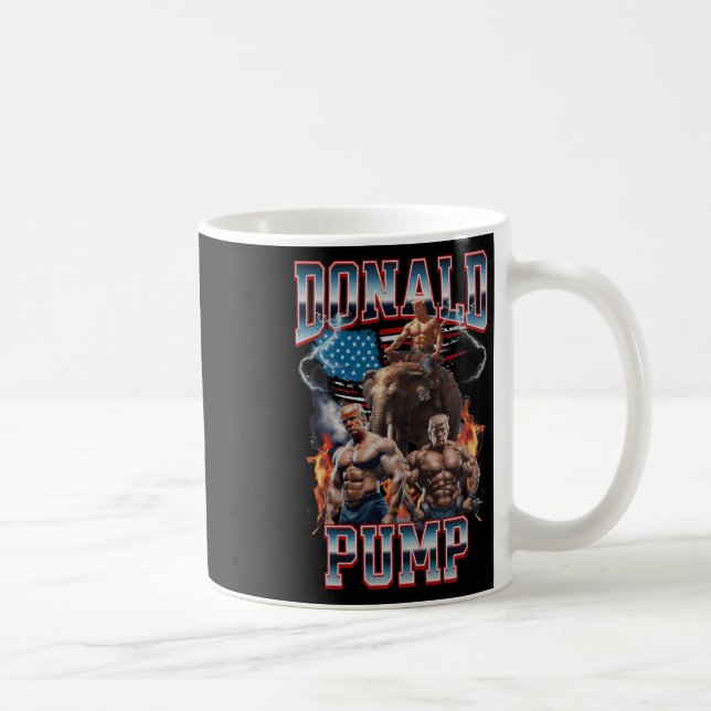 Donald Pump Trump Gym Pump Cover Kaffemugg (Höger)