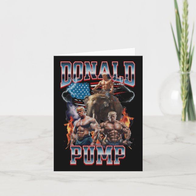 Donald Pump Trump Gym Pump Cover Kort (Framsida)