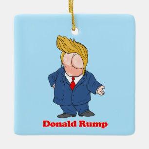 Donald Rump Anti Trump Julgransprydnad Keramik