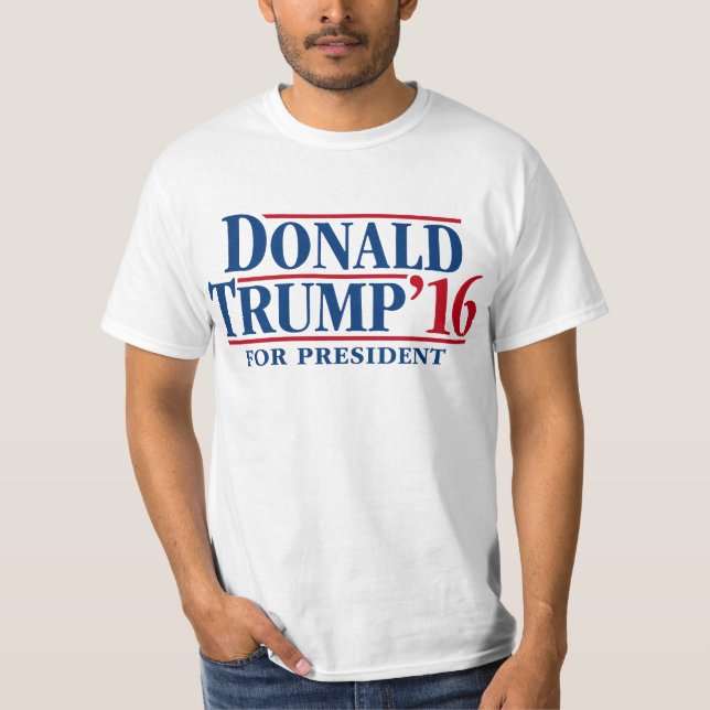 Donald Trump' 16 för president Tee Shirt (Framsida)