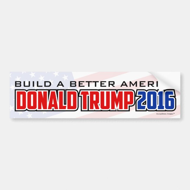 Donald Trump 2016 - Bygga en bättre Amerika Bildekal (Framsidan)