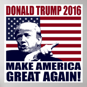 Donald Trump 2016 för presidentaffisch Poster