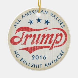 Donald Trump 2016 Julgransprydnad Keramik
