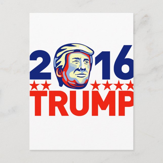 Donald Trump 2016 President Retro Vykort (Framsida)