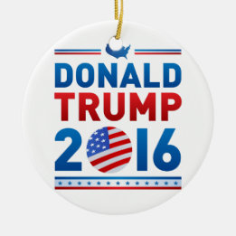 DONALD TRUMP 2016 Presidentval Julgransprydnad Keramik