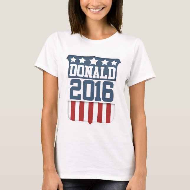 Donald Trump 2016 Shield Tee Shirt (Framsida)