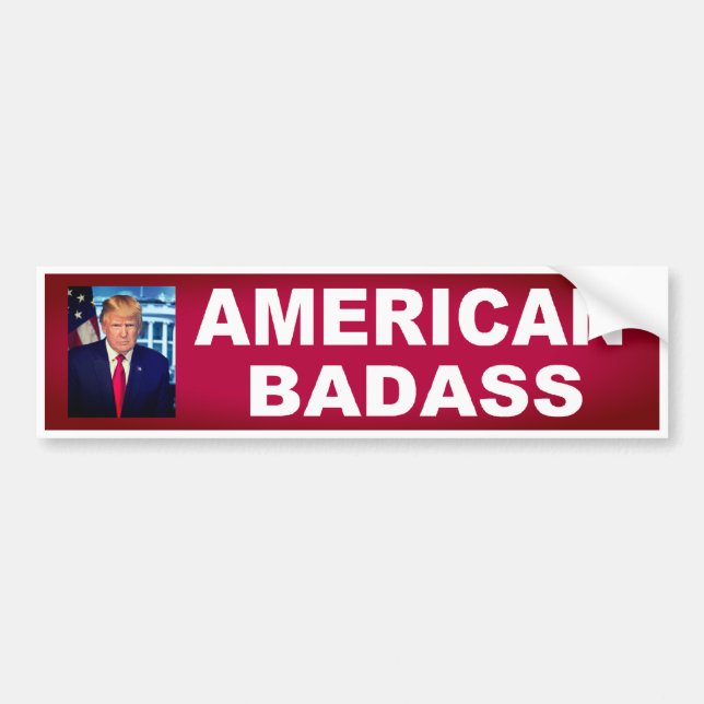 Donald Trump 2020 American Badass Bildekal (Framsidan)