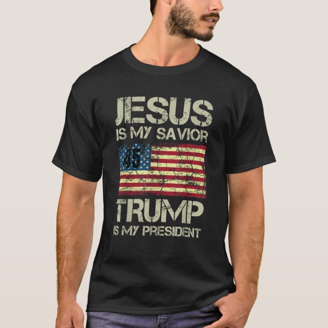 Donald Trump 2020 Manar Women T Shirt Jesus är Min (Framsida)