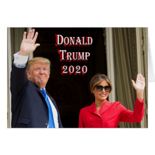 Donald Trump 2020 - med Melania Hälsningskort