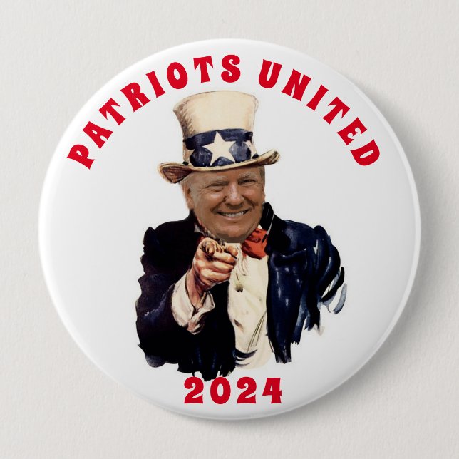DONALD TRUMP 2020 PATRIOTS FÖRENADE KNAPP (Framsida)