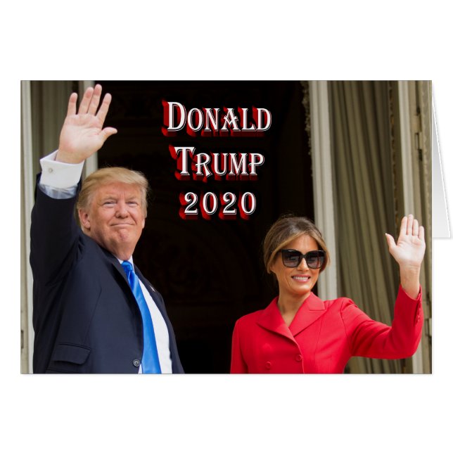Donald Trump 2020 - with Melania Hälsningskort (Framsidan Horizontal)