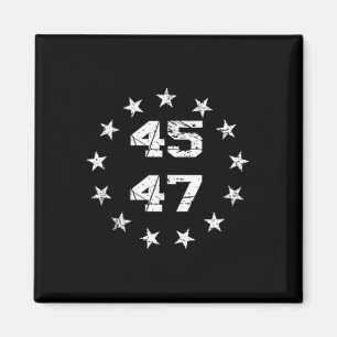 Donald Trump 2024 45 47 American Flagga 4:e juli Magnet