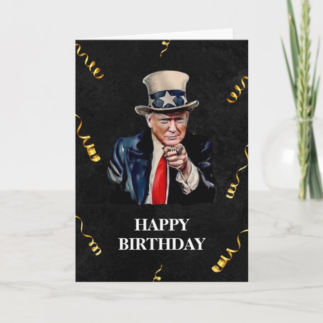 DONALD TRUMP 2024 AMERICAN BIRTHDAY-KORT KORT (Framsida)