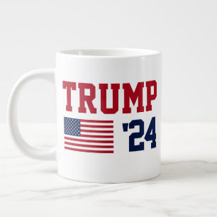 Donald Trump 2024 American Flagga Jumbo Mugg