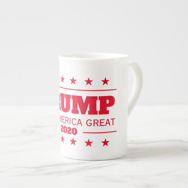 Donald Trump 2024, Behålla America Underbar Benporslin Mugg (Framsida höger)