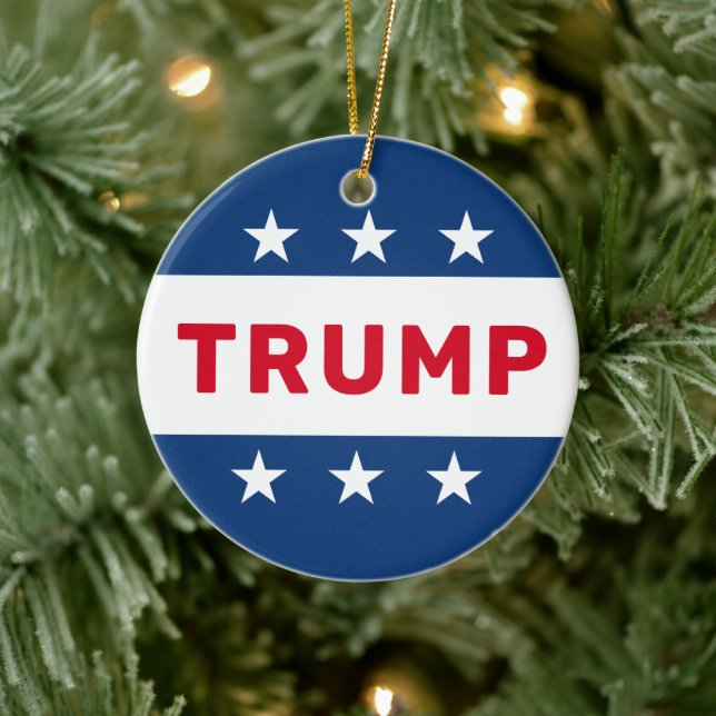 Donald Trump 2024 Classic Star Julgransprydnad Keramik (Träd)