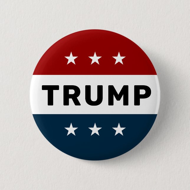 Donald Trump 2024 Classic Star Pinback Knapp (Framsida)