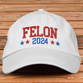 Donald Trump 2024 dömd Felon Broderad Keps