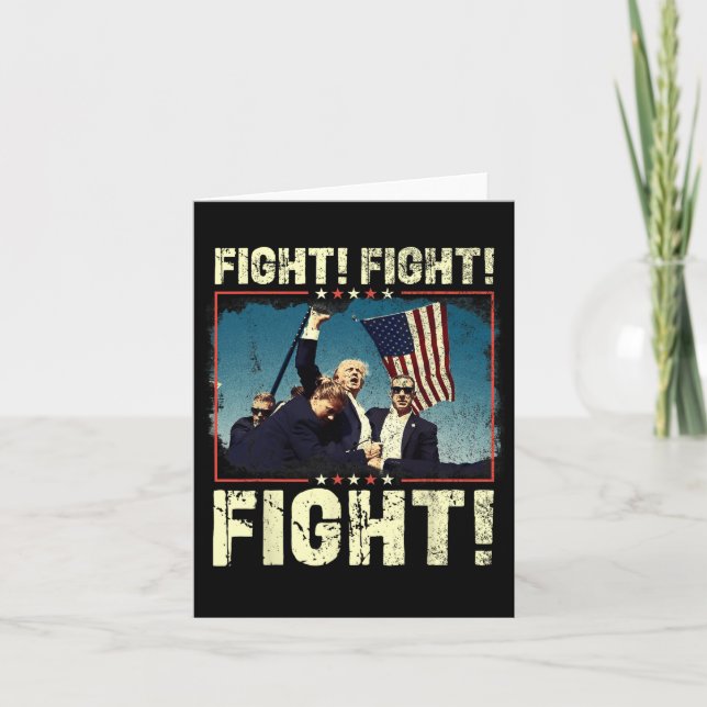 Donald Trump 2024 Fight Fight Donald Trump F Kort (Framsida)
