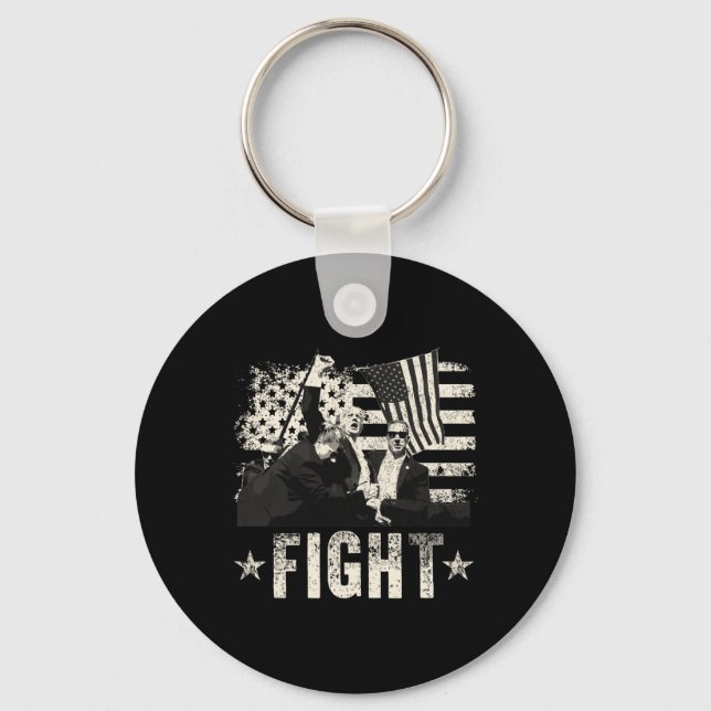 Donald Trump 2024 Fight Fight Donald Trump F Nyckelring (Framsida)