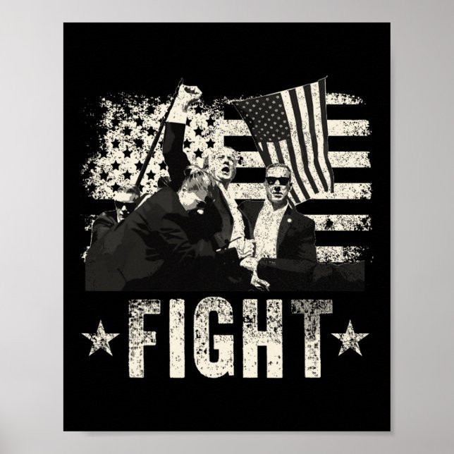 Donald Trump 2024 Fight Fight Donald Trump F Poster (Framsidan)